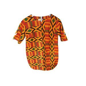 Grass-Fields African Print Kaylee Top